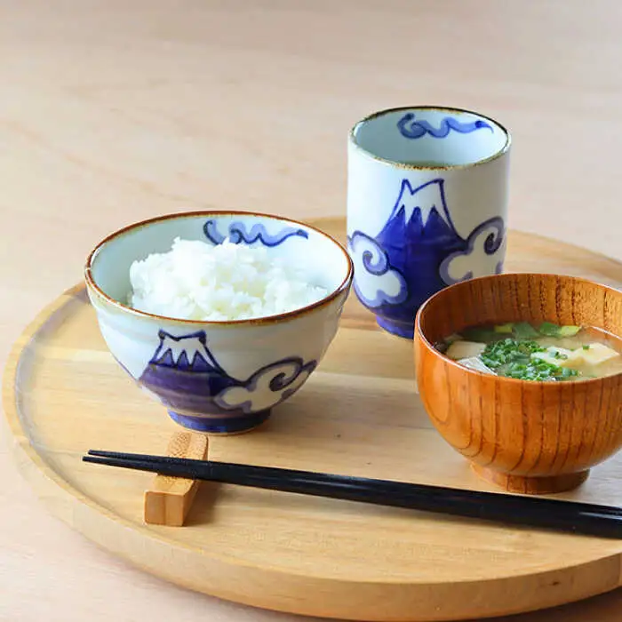 【波佐見焼】富士山 茶碗 ペアセット 食器 皿【翔芳窯】[FE271] 波佐見焼