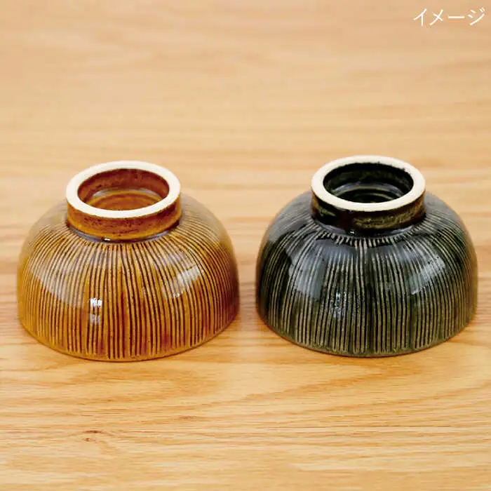 【波佐見焼】手彫十草 ペア お茶碗 食器【団陶器】[PB118] 波佐見焼