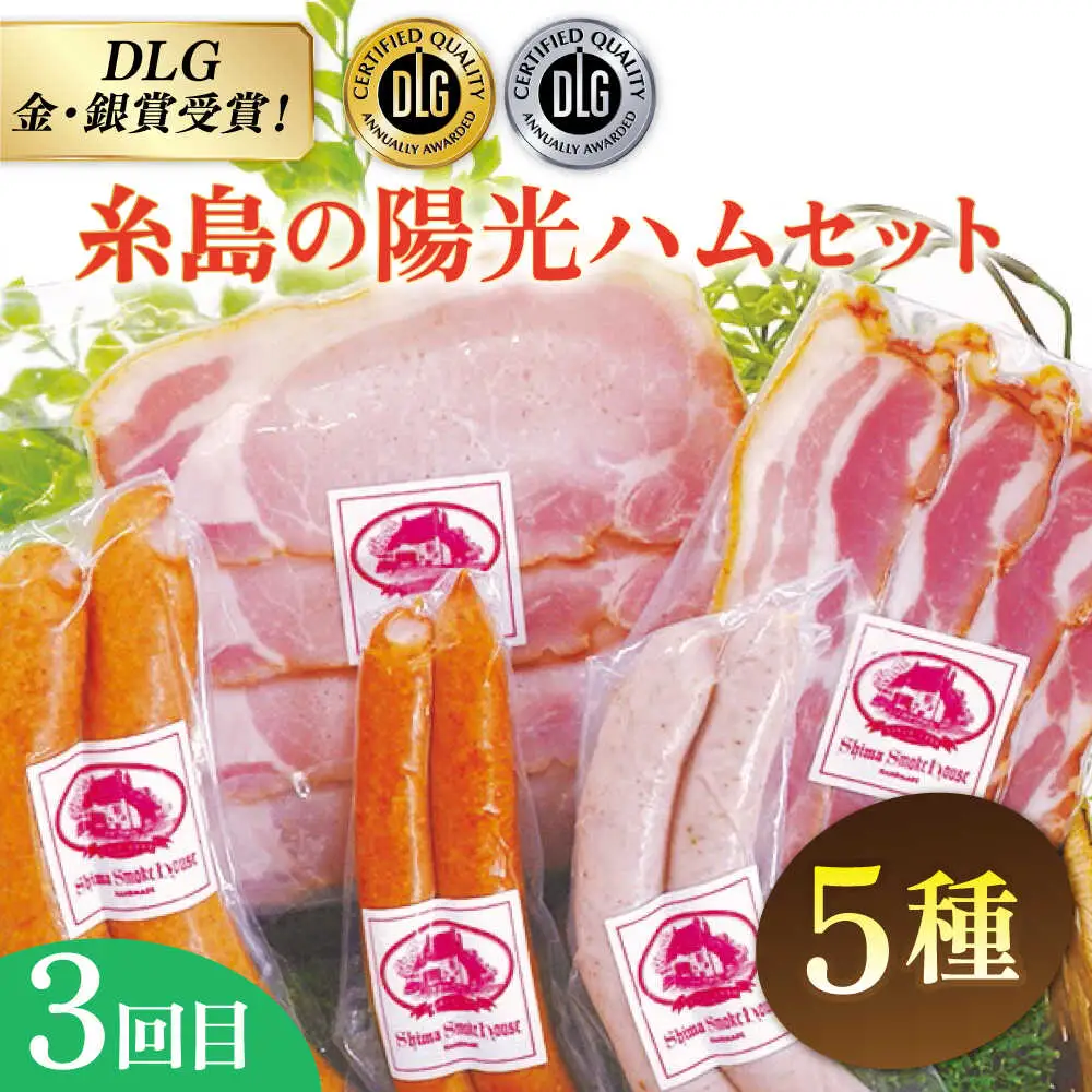 【全3回定期便】 ウインナー / ハンバーグ / ハム 月替り セット 糸島市 / 志摩スモークハウス 生ハム ベーコン [AOA038]