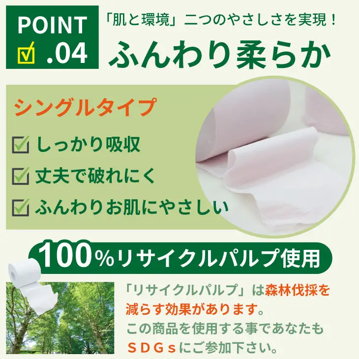 トイレットペーパーシングル ピンク 2パック 計24個 トイレットロール 日用品 A065-012