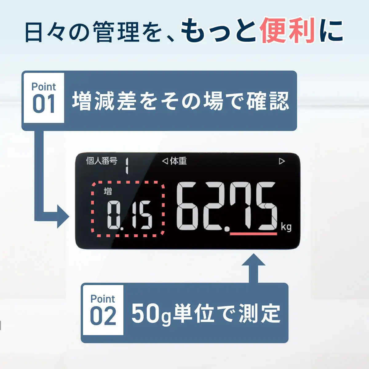 体重計 オムロン 体重体組成計 KRD-608T2-W スマホ連携 ブラック 体重計