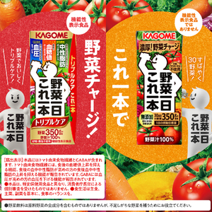 【 定期便3ヶ月連続お届け 】 カゴメ野菜一日これ一本トリプルケア 200ml×24本 飲料 野菜ジュース 紙パック 機能性表示食品