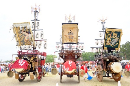 【尾張津島秋まつり】(石採祭車)オリジナルデザインポロシャツ【SSサイズ】＆トートバッグセット