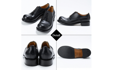 P3-003-C-220 本革ハンドメイドのレザーシューズ「おでこ靴(チャーリー)」(チョコ・22.0cm)【ヒラキヒミ。】霧島市 革靴 メンズ レディース 靴