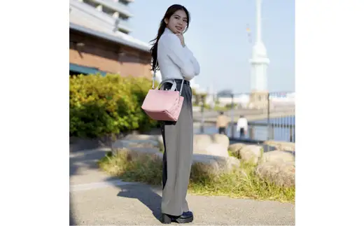 豊岡鞄　TUTUMU スエード Tore tote（S3201）オールドローズ