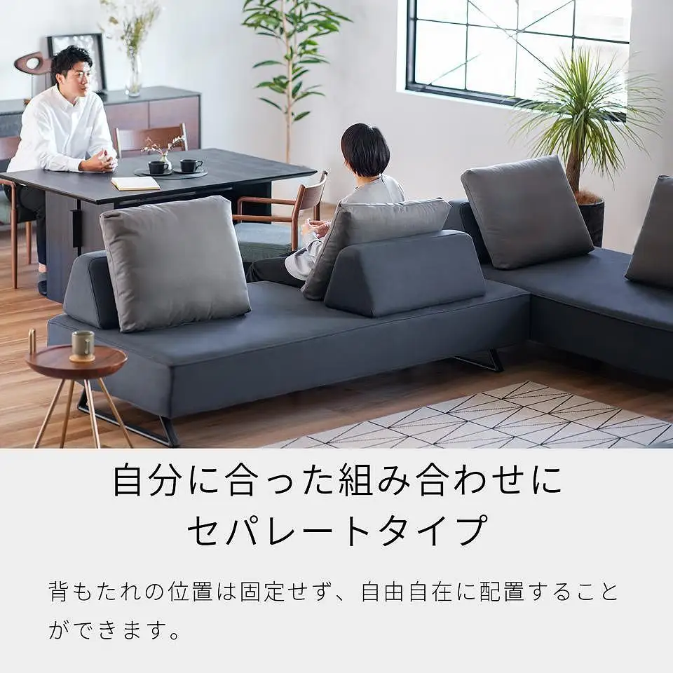 リバティ2 ソファ 180cm 3人掛け ライトグレー【モーブル】【大川家具】