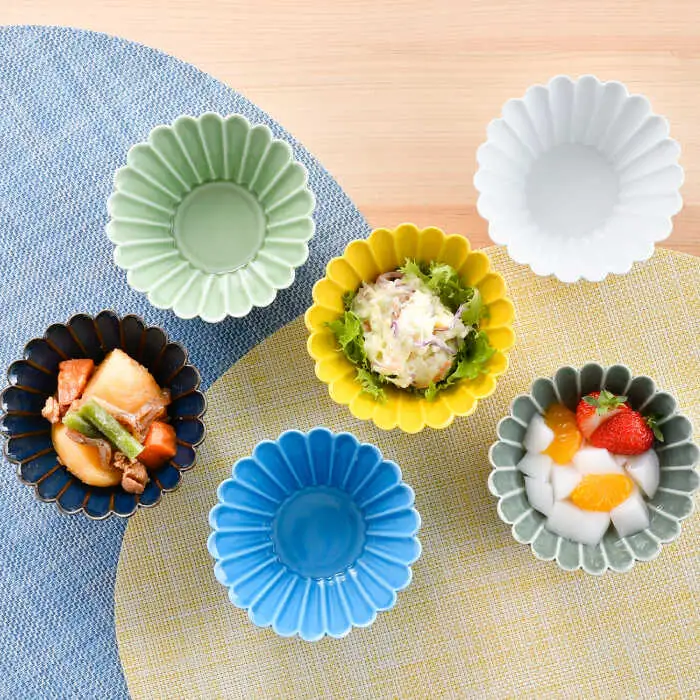 【波佐見焼】菊型小鉢カラフル6色セット 食器 皿【洸琳窯】[GE64] 波佐見焼