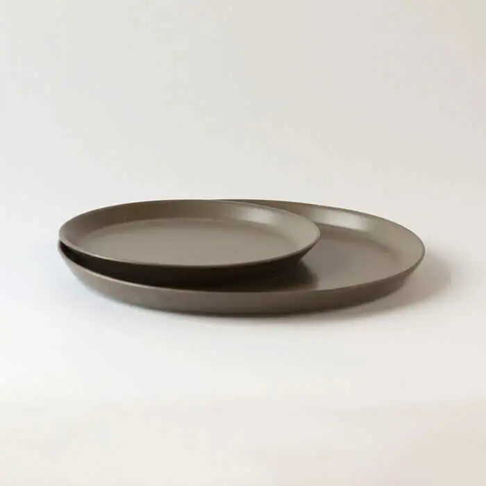 【波佐見焼】ベルシリーズ プレートS(15cm)/M(21cm) スープカップ 3点セット マットグレー 食器【康創窯】[LD12] 波佐見焼
