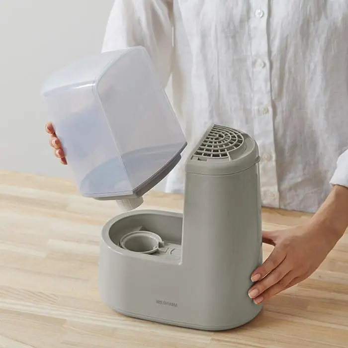 スチーム式加湿器 260ml　AHM-H26B-H　ミストグレー　アイリスオーヤマ