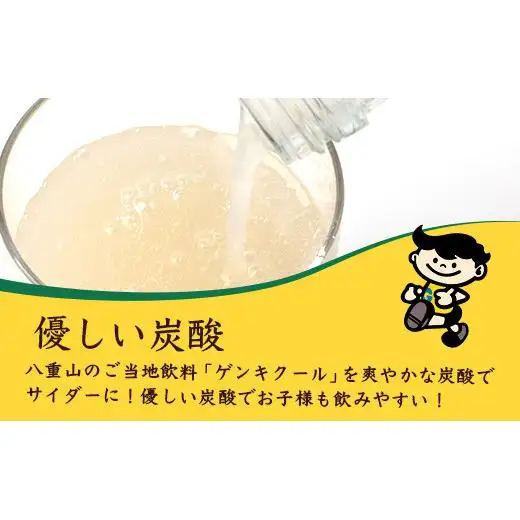 八重山ご当地キャラクターゲンキくん クールサイダー 24本 200ml×24本OP-4