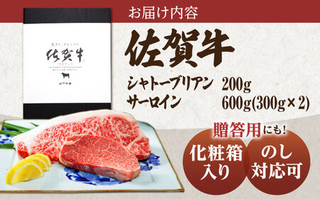 佐賀牛 シャトーブリアンとサーロインの極上セット 計800g [HAD146] シャトーブリアン シャトーブリアン シャトーブリアン シャトーブリアン
