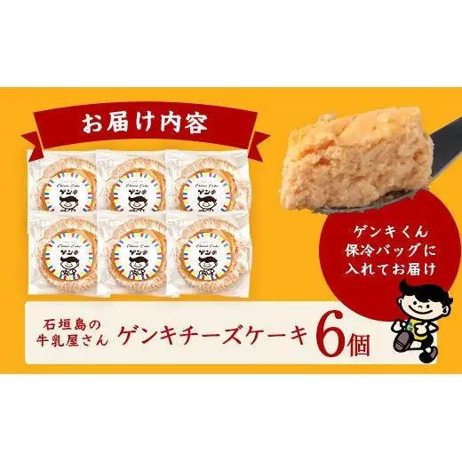 ゲンキチーズケーキ 6個プレーン  OP-7
