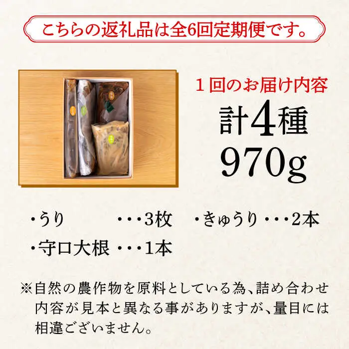 【全6回定期便】奈良漬 「琥珀漬」紙箱入り 970g [ABAE050]