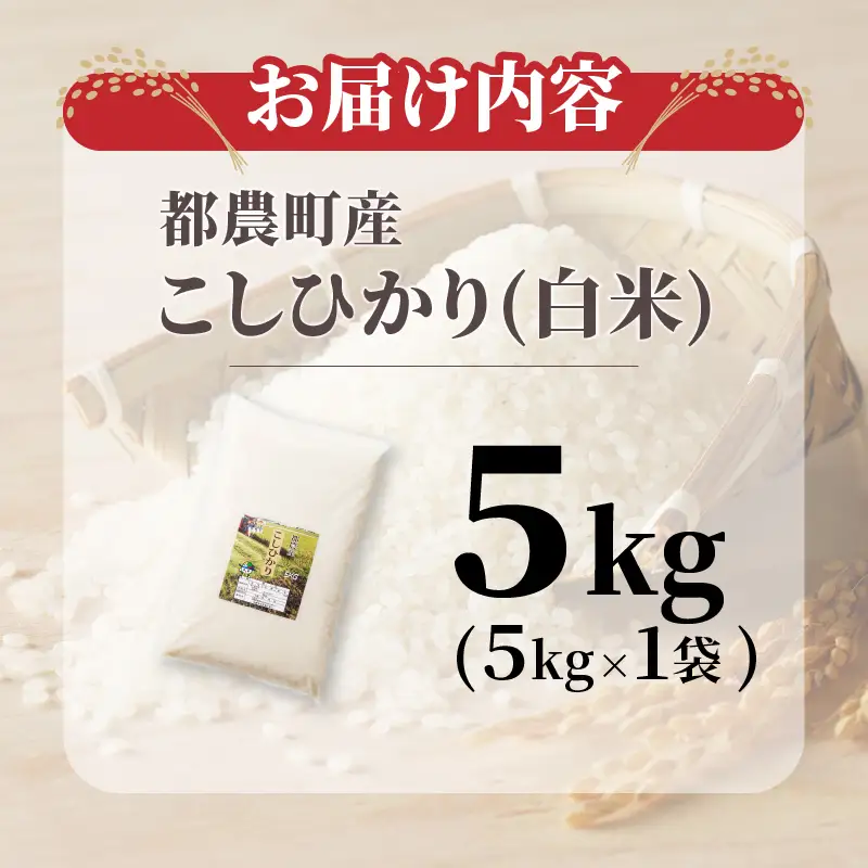 ≪都農町産≫新米コシヒカリ(5kg) 米 お米 ご飯 国産_T031-0015