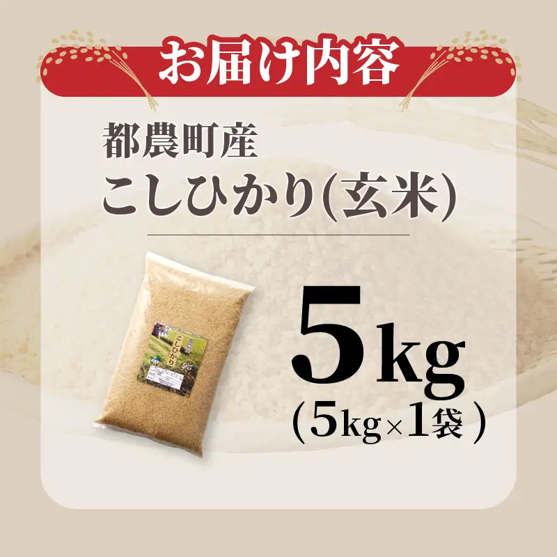 ≪都農町産≫新米コシヒカリ(玄米)5kg 米 お米 ご飯 国産_T031-0035