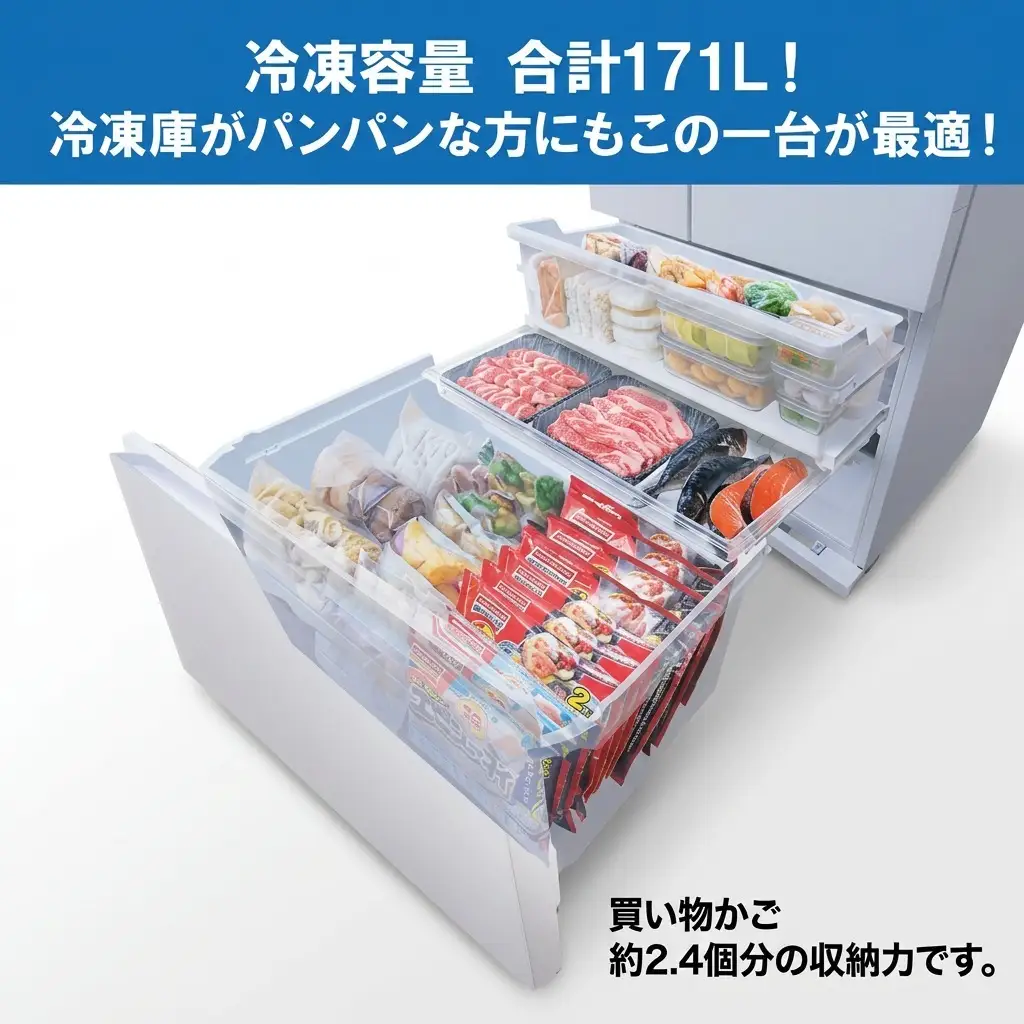冷蔵庫 庫内カメラ付き 503L IRGN-C50A-W ホワイト 大型 大型冷蔵庫 両開き 6ドア フレンチドア 2段冷凍室 171L 急速冷凍 自動製氷 大容量 アイリスオーヤマ 
