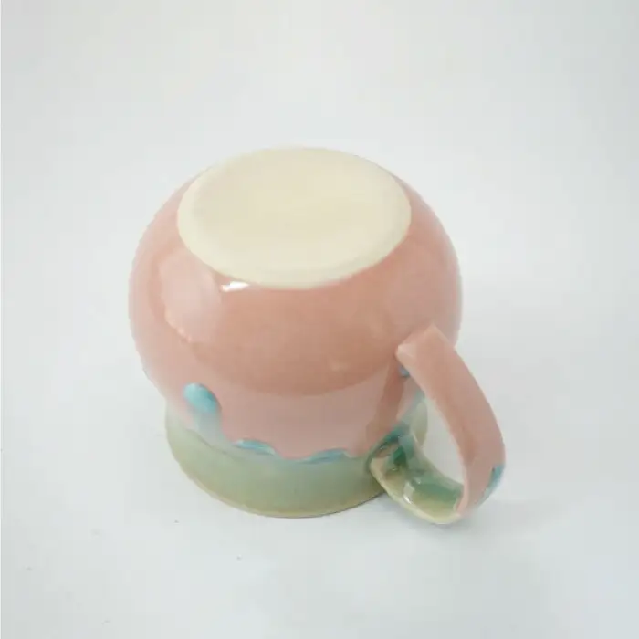 【波佐見焼】Folk Design 白釉流し ピンク＆ブルー ペア アロママグ 食器【玉有】[IE42] 波佐見焼