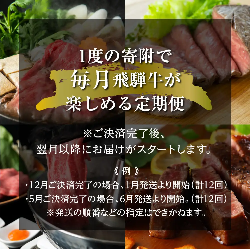 《まるごと定期便》12回 固定月 厳選 お届け 飛騨牛 三昧 肉 牛肉 すき焼き ステーキ 切り落とし 焼肉 バラエティ 定期便 12か月 300000円 30万 [S634] 定期便 和牛 飛騨牛 焼肉 ステーキ 定期便 お楽しみ 12回 [S634]