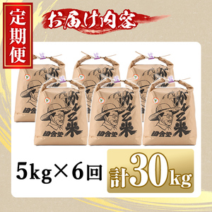 【E7037】＜令和7年産 先行予約！＞《定期便・全6回》田舎塾特別栽培米「がんこ米ゆめぴりか」(5kg×6回・計30kg) 【2025年10月中旬以降順次発送】 米 お米 白米 北海道産 北海道米 ゆめぴりか 特A 一等級 ごはん おこめ コメ 単一原料米 定期便 【田舎塾】