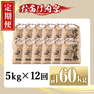 【F7033】＜令和7年産 先行予約！＞《定期便・全12回》田舎塾特別栽培米「がんこ米ゆめぴりか」(5kg×12回・計60kg) 【2025年10月中旬以降順次発送】 米 お米 白米 北海道産 北海道米 ゆめぴりか 特A 一等級 ごはん おこめ コメ 単一原料米 定期便 【田舎塾】