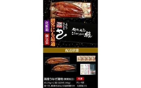 [001-a009] 国産うなぎ蒲焼き2尾セット