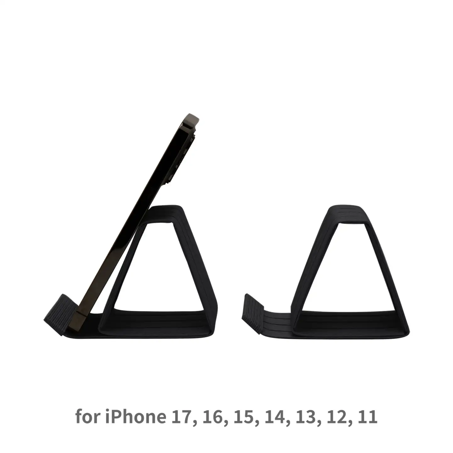 和紙のスマホスタンド iPhone 17 Pro 対応 ブラック 岩手県奥州市産 バンドシー Bandc for iPhone 17, 16, 15, 14, 13, 12,11, XS, SE [AR166]