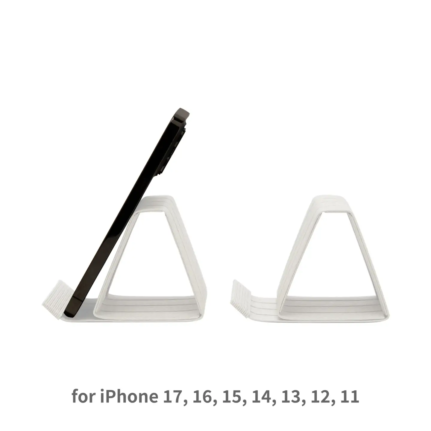 和紙のスマホスタンド iPhone 17 Pro 対応 ホワイト 岩手県奥州市産 バンドシー Bandc for iPhone 17, 16, 15, 14, 13, 12,11, XS, SE [AR167]