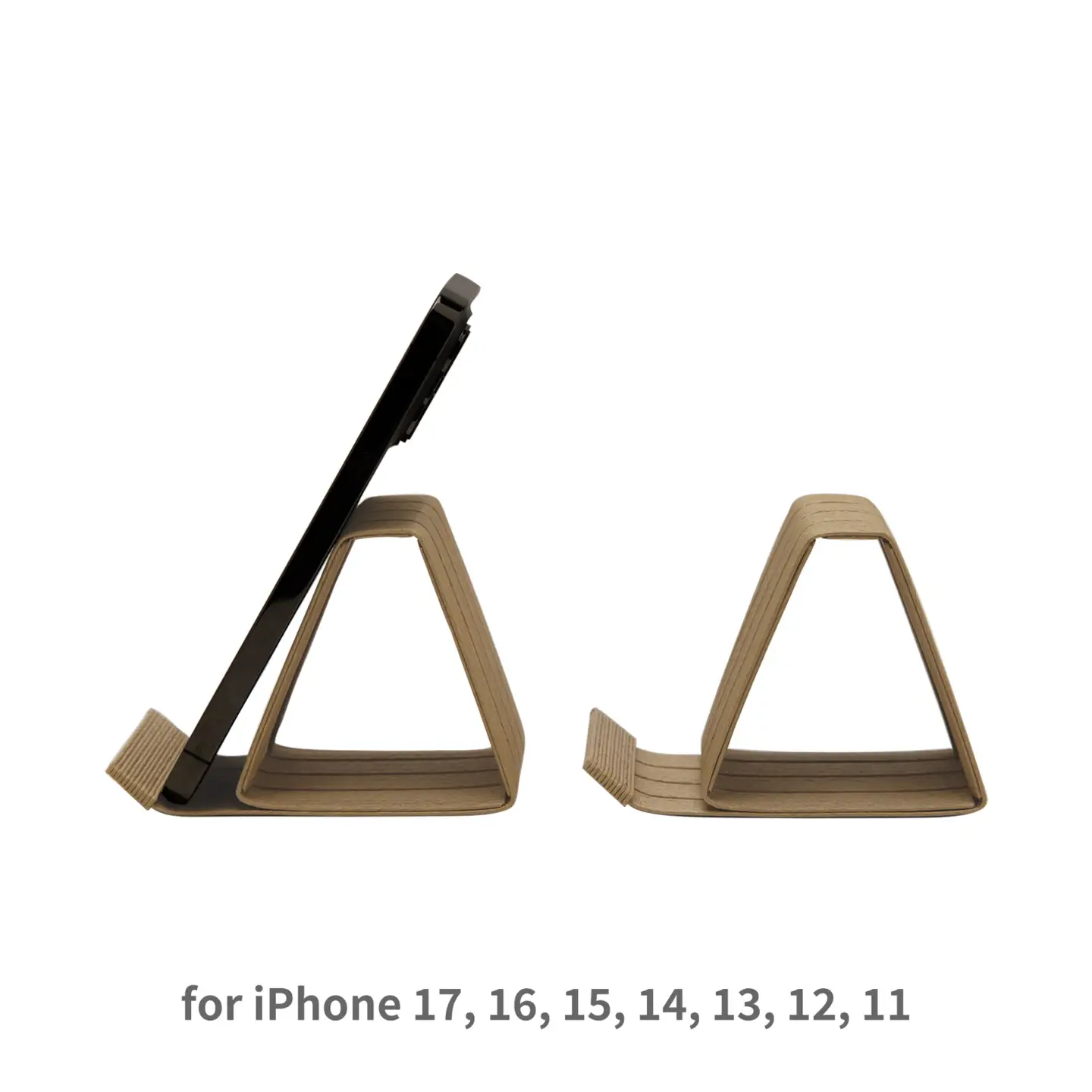 和紙のスマホスタンド iPhone 17 Pro 対応 ナチュラル 岩手県奥州市産 バンドシー Bandc for iPhone 17, 16, 15, 14, 13, 12,11, XS, SE [AR168]