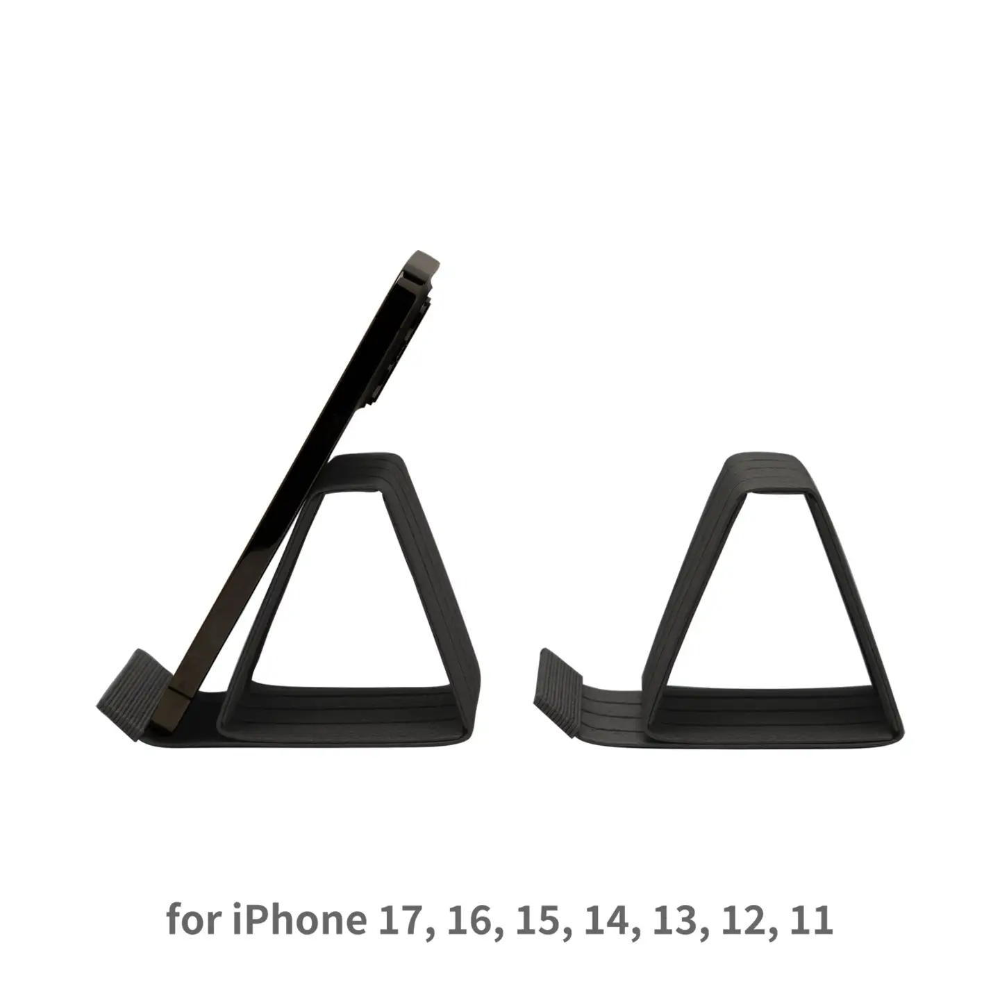 和紙のスマホスタンド iPhone 17 Pro 対応 チャコールグレー 岩手県奥州市産 バンドシー Bandc for iPhone 17, 16, 15, 14, 13, 12,11, XS, SE [AR169]