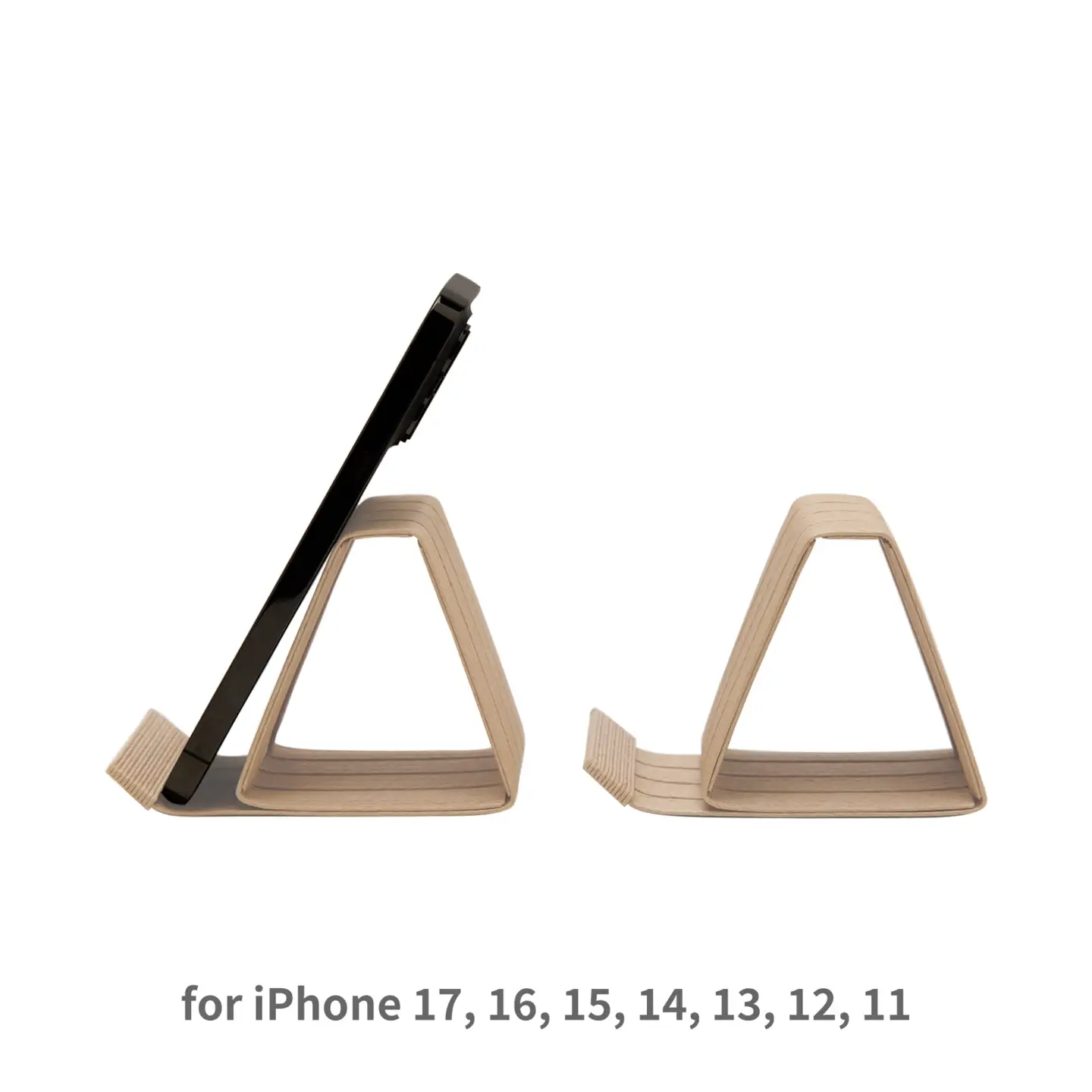 和紙のスマホスタンド iPhone 17 Pro 対応 ベージュ 岩手県奥州市産 バンドシー Bandc for iPhone 17, 16, 15, 14, 13, 12,11, XS, SE [AR172]
