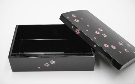 長角小箱 桜（貝入）黒 雑貨 日用品 工芸品  FAD-1223