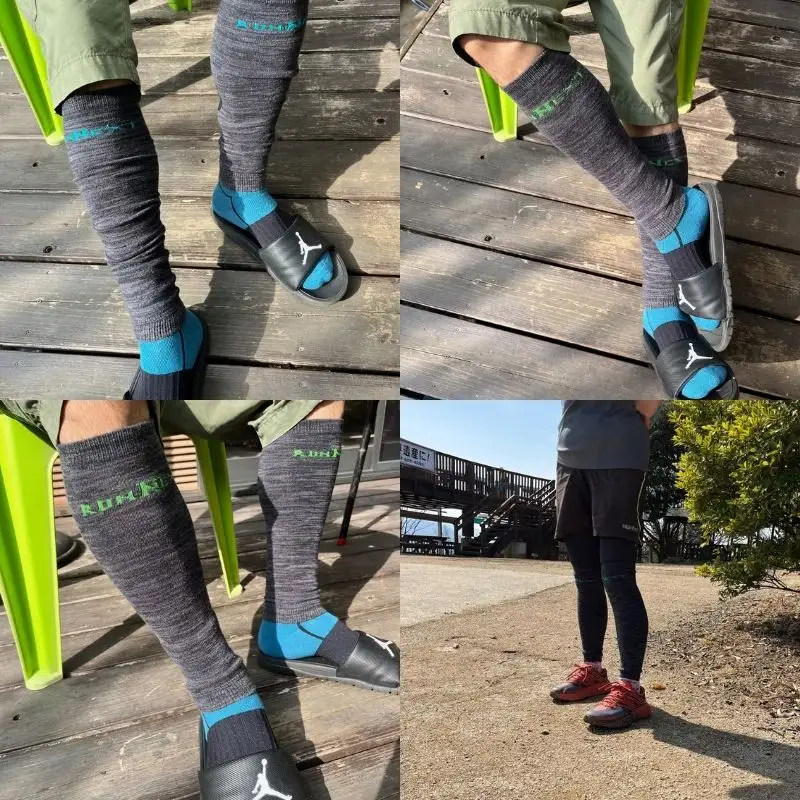スポーツ用 RunNext レッグウォーマー ブルー ロング丈 ／ RunNext ランニング トレーニング レッグウォーマー スポーツ用 あったかい 暖かい 冬 アウトドア 洗濯 防寒 奈良県 葛城市【next036】