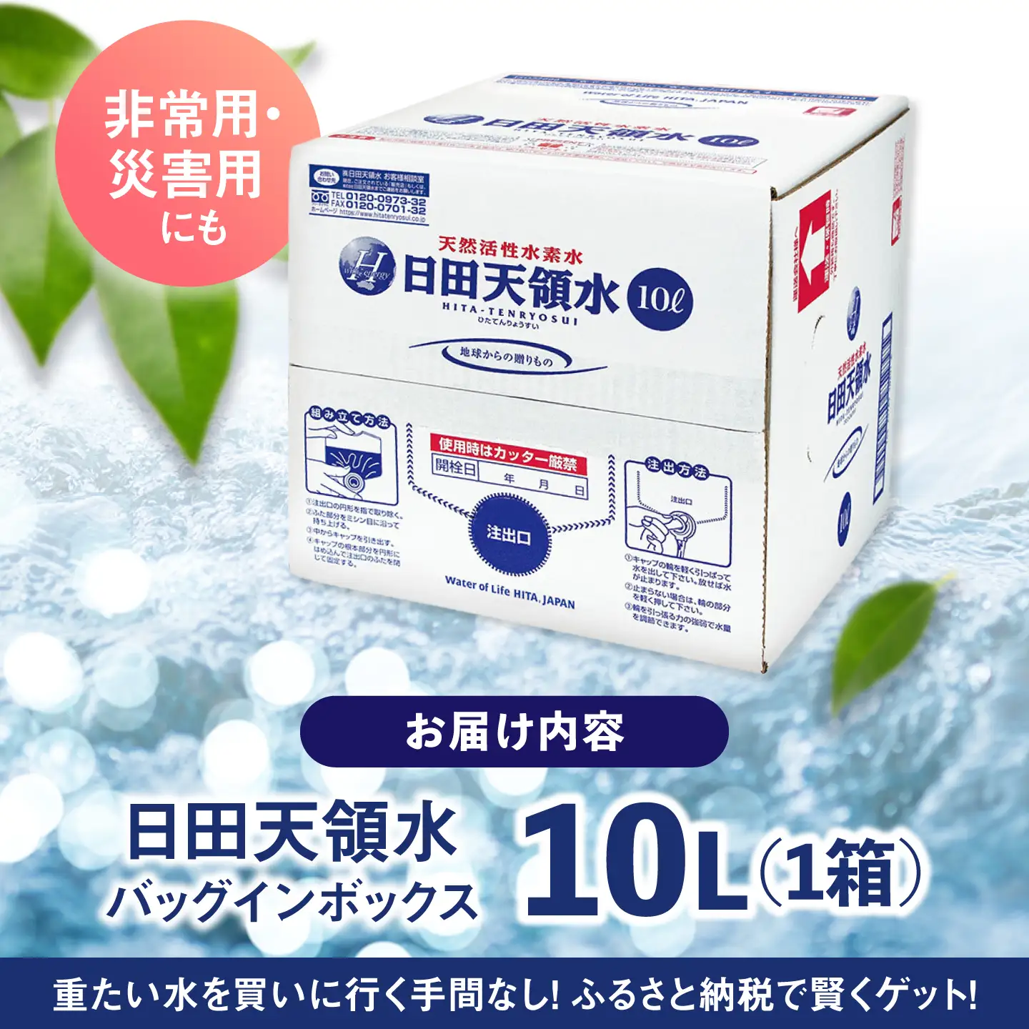 【最短1週間以内発送】日田天領水 10L×1箱 天然水 備蓄 防災 ミネラルウォーター シリカ [AREG014]