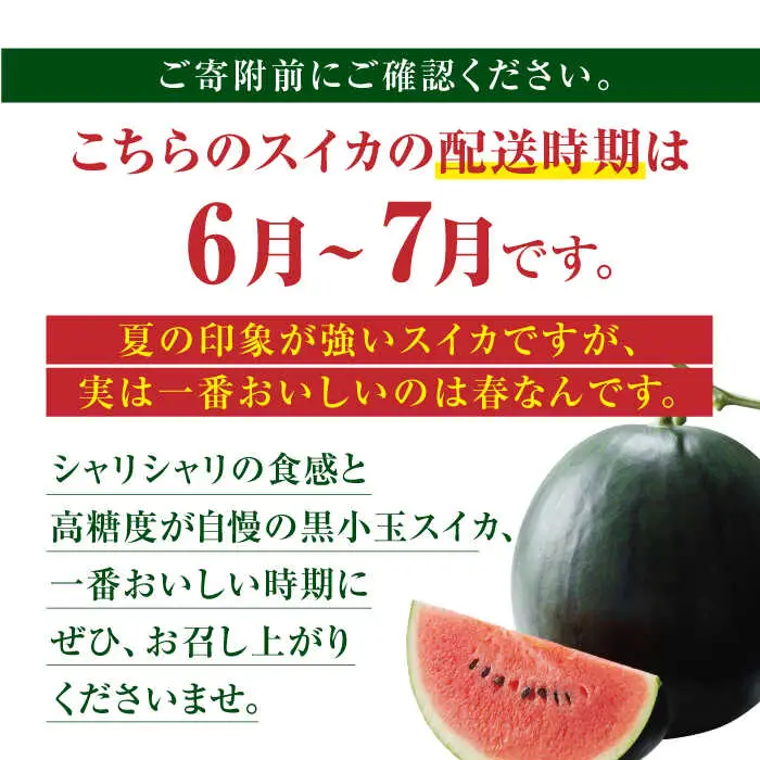【先行予約】熊本スイカ 黒小玉すいか4玉2Lサイズ西瓜スイカZCM010