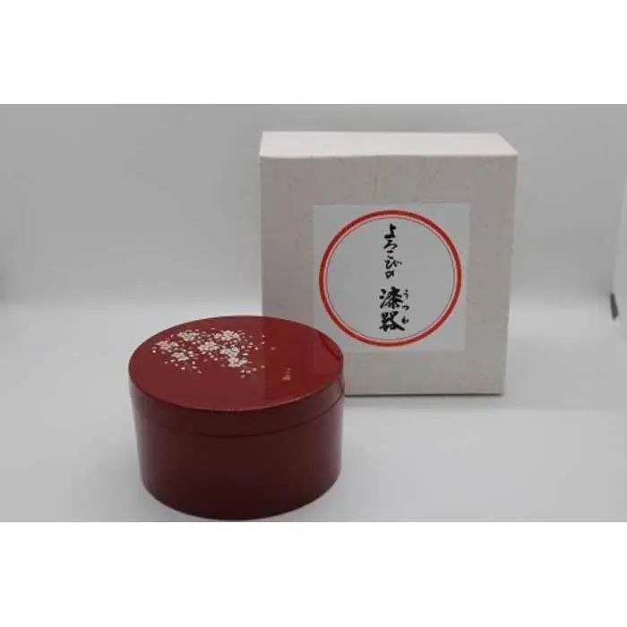 紀州漆器　ボンボニエール　朱　桜さくら【NT7】