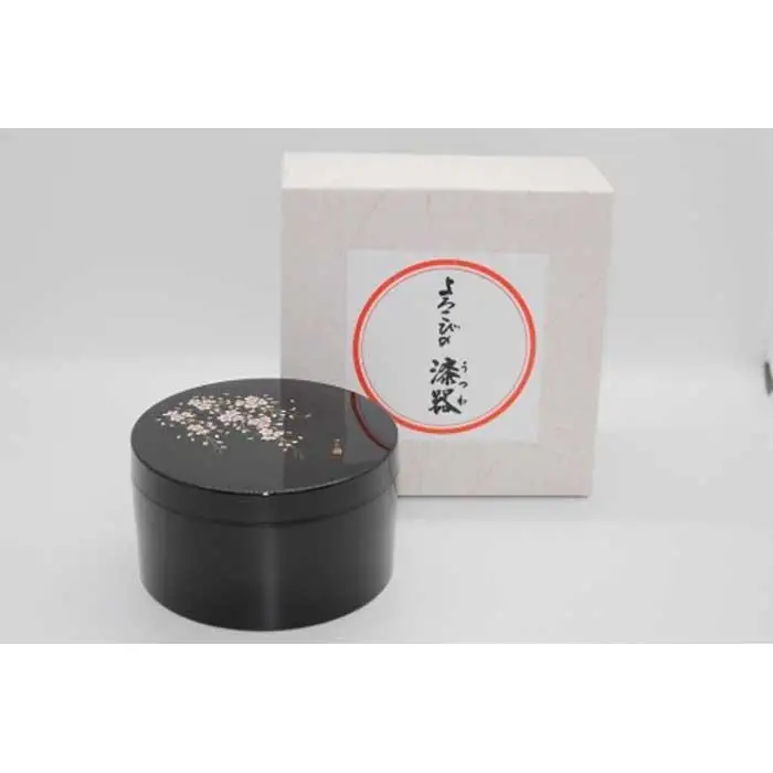 紀州漆器　ボンボニエール　黒　桜さくら【NT8】