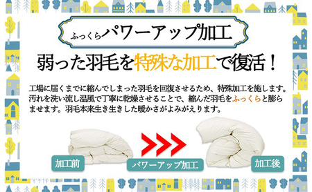 羽毛布団シングル(北欧柄)掛け布団日本製ダウン90%1.2kg立体キルト 寝具  イエロー