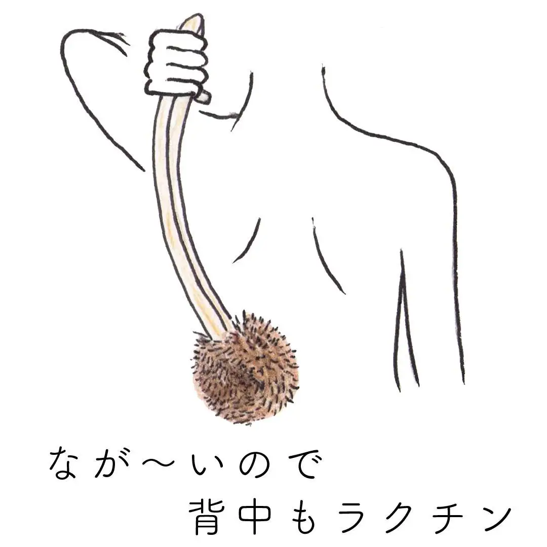 高田耕造商店 しゅろのやさしいたわし からだ用 檜柄 長