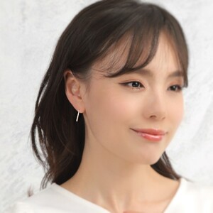 K18 天然ダイヤモンド ピアス　14966