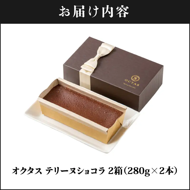 2027 オクタス テリーヌ ショコラ 2箱（ 280g × 2本 ） KN021-026-02 菓子 チョコレート ケーキ