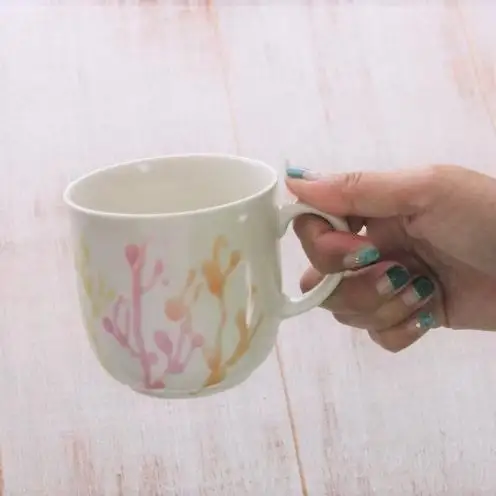 【datta.沖縄南の島陶芸工房】珊瑚カップ 瑠璃紺x純白（ペアセット）