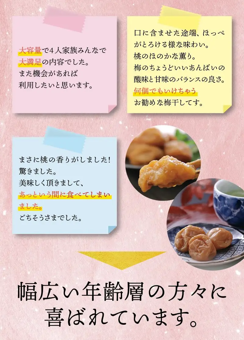 梅干し 紀州南高梅干し 桃風味 大粒 1kg ご家庭用【inm610C】