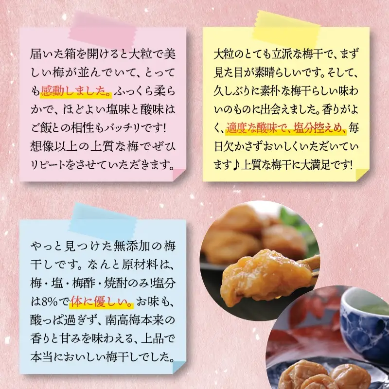 梅干し 最高級紀州南高梅・大粒優梅 1kg　無添加【ご家庭用】【inm510C】