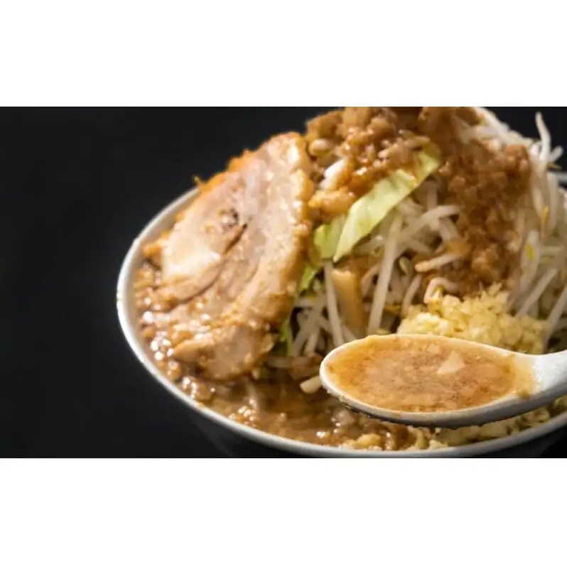 G-しお：2食セット お取り寄せ 「二郎系 ラーメン」 塩とんこつ 麺類 豚 旨味 濃厚スープ 平打ち 太麺 絶妙 バランス 溶き卵 コク おじや 冷凍 トッピング ボリューム 