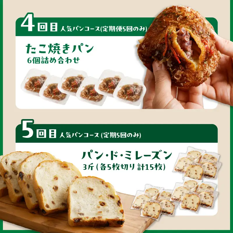 お楽しみパン5カ月定期便【訳あり】冷凍パン