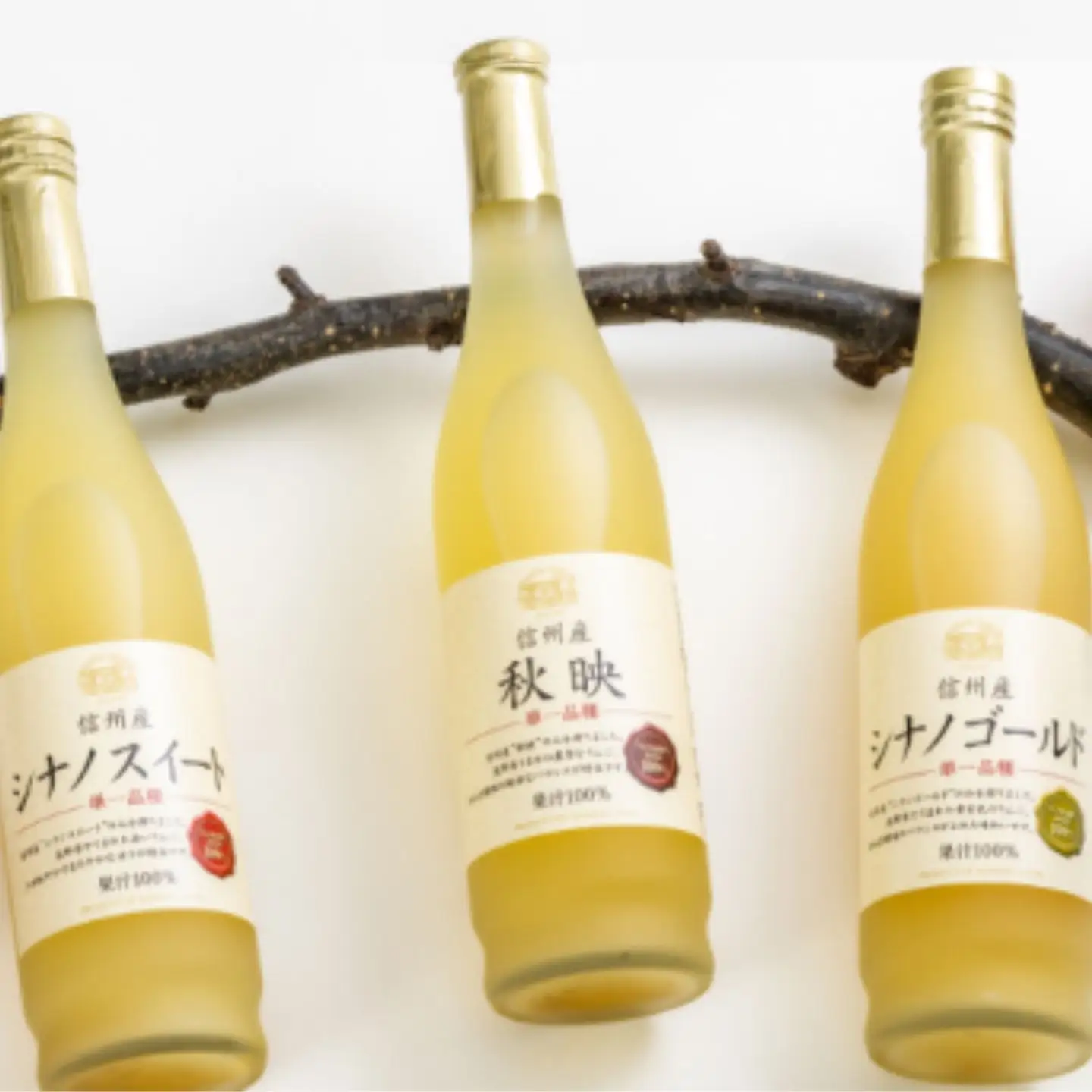 MW14 信州産 林檎ジュース3種セット （秋映/シナノスイート/シナノゴールド 500ml×3本）// 長野県 南信州 国産 りんご リンゴ ストレートジュース 果汁100％ 保存料不使用