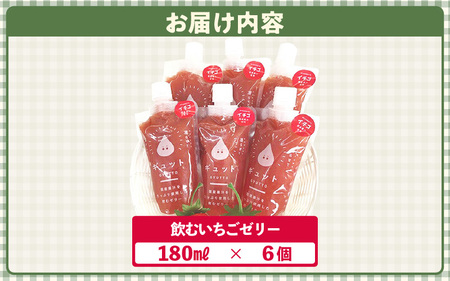 飲むゼリー いちご ゼリー  6個入 [m01-a016]