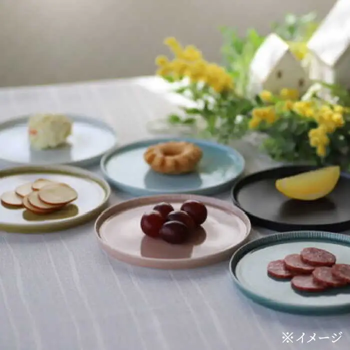 【波佐見焼】十草彫り 14.5cm 丸プレート ピンク 4枚セット【永泉】[MC97]