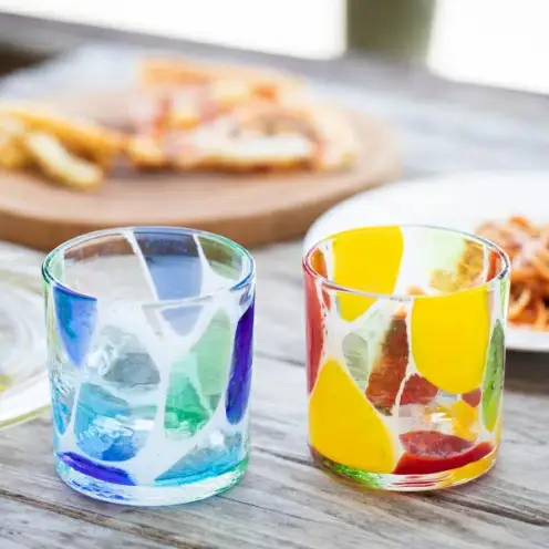 【RYUKYU GLASS WORKS 海風】ロックグラス（トロピカルビタミン）