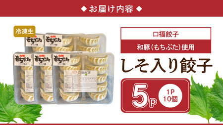 口福餃子「和（もち）豚」使用 しそ入り餃子（冷凍生） _U119-0002